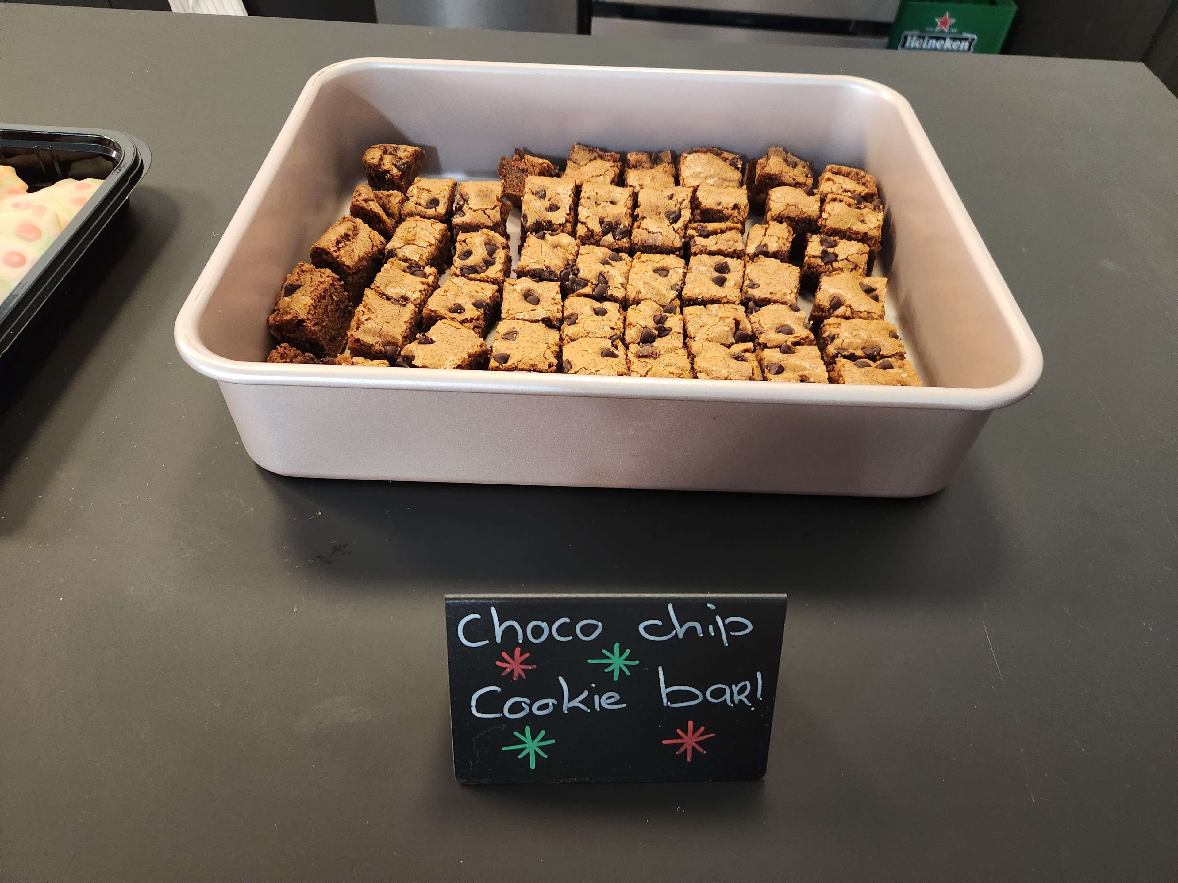 Sliced cookie bars